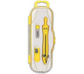 Cyrkiel szkolny z grafitem 2mm ( grafity +temperówka) PC-101 żółty w etui TT7632 PENMATE