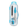 Cyrkiel szkolny z ołówkiem + temperówka w etui PC-102 niebieski TT7637 PENMATE
