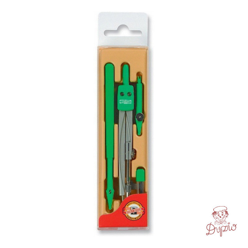 Cyrkiel + grafion + końcówka + grafit plastikowe etui 04904 KOH-I-NOOR