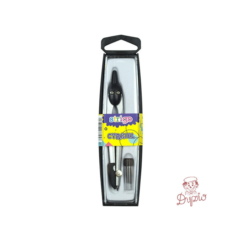 Cyrkiel szkolny w etui niebieski STRIGO SSC014