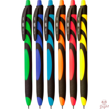 Długopis olejowy ORI 0.7mm mix kol.obudowy wkład niebieski KD912-NM TETIS