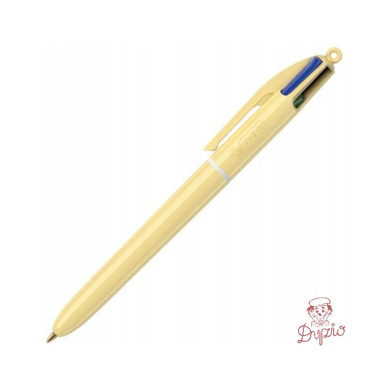 Długopis 4 COLOURS pastel żółty BIC