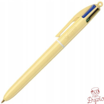 Długopis 4 COLOURS pastel żółty BIC
