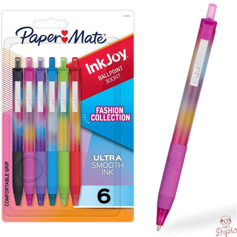 Zestaw długopisów INKJOY 6kol. 1,0mm PAPERMATE 2230924 / 2226846