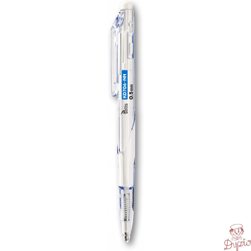 Długopis automatyczny 0,5mm niebieski, niebieska obudowa KD706-NN TETIS