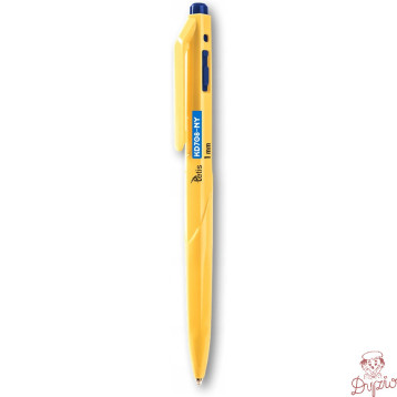 Długopis automatyczny 1mm niebieski, żółta obudowa KD708-NY TETIS