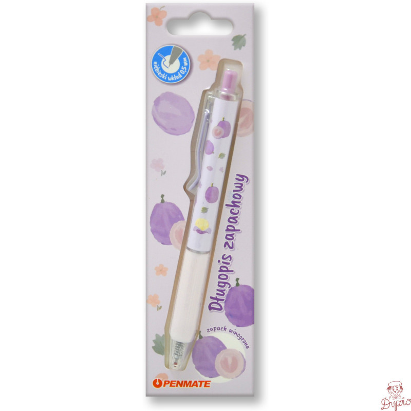 Długopis automatyczny zapachowy WINOGRONA 0,5mm niebieski TT8952 PENMATE