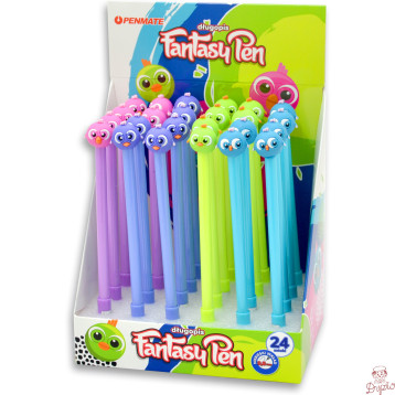 Długopis fantazyjny PTASZYNA 0,8mm niebieski TT8515 PENMATE