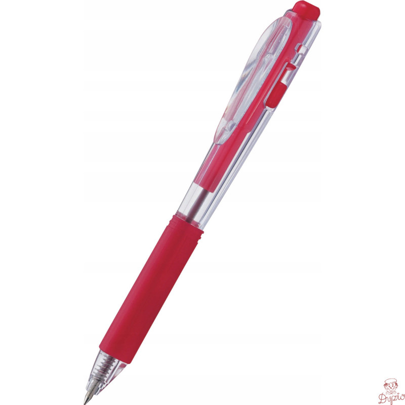 Długopis PENTEL BK437 z gumowym uchwytem automatyczny czerwony