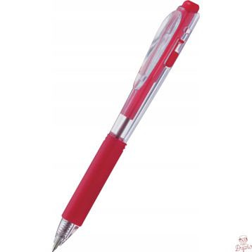 Długopis PENTEL BK437 z gumowym uchwytem automatyczny czerwony