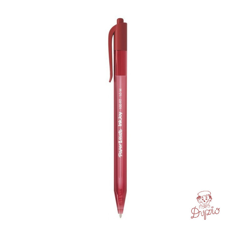 Długopis INKJOY 100RT M czerwony PAPER MATE 1.0mm automatyczny S0957050