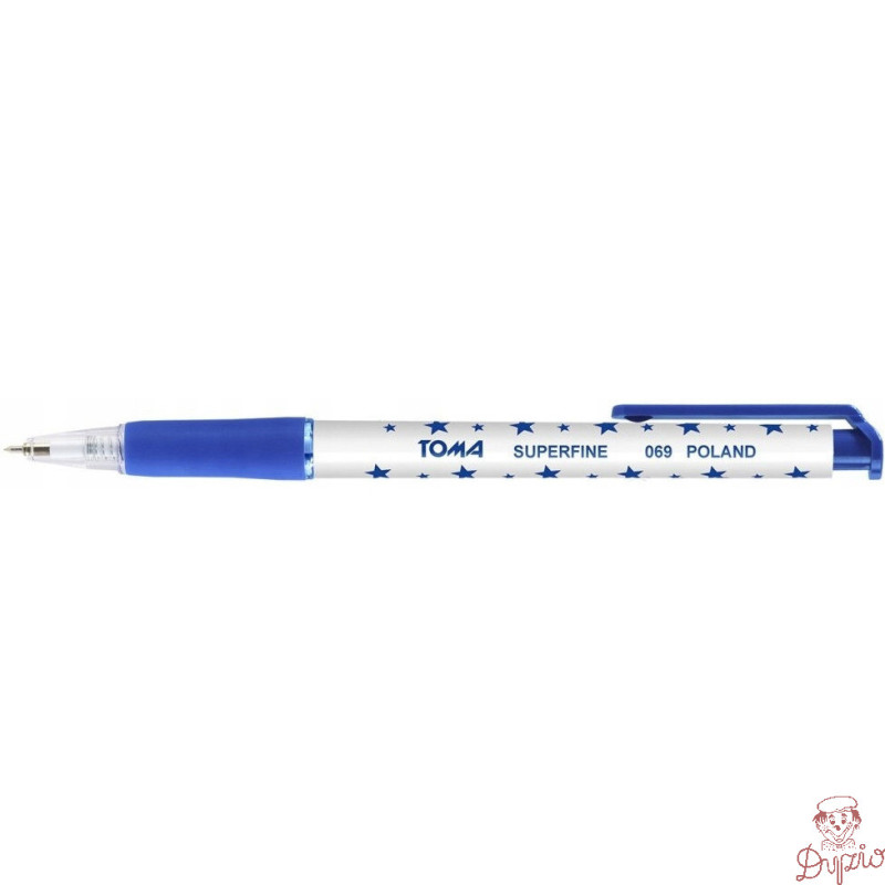 Długopis automatyczny GWIAZDKI niebieski 0,5mm TO-069 TOMA