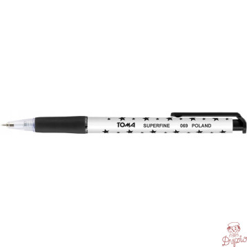 Długopis automatyczny GWIAZDKI czarny 0,5mm TO-069 TOMA
