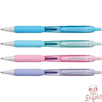 Długopis kulkowy UNI SXN-101FL różowa obudowa, niebieski wkład, babypink/blue
