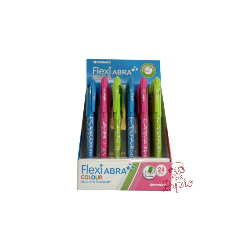 Długopis ścieralny FLEXI ABRA Colour mix kolorów obudowy wkład niebieski TT8061