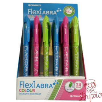 Długopis ścieralny FLEXI ABRA Colour mix kolorów obudowy wkład niebieski TT8061