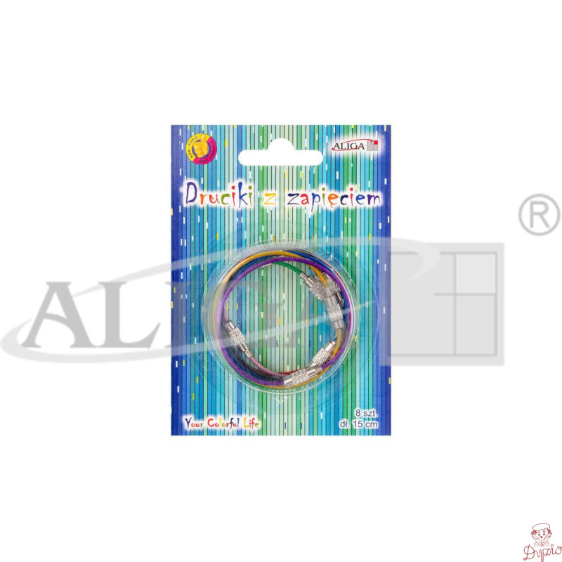 Druciki kolorowe z zapięciem 15cm 8szt. PH-2660 ALIGA
