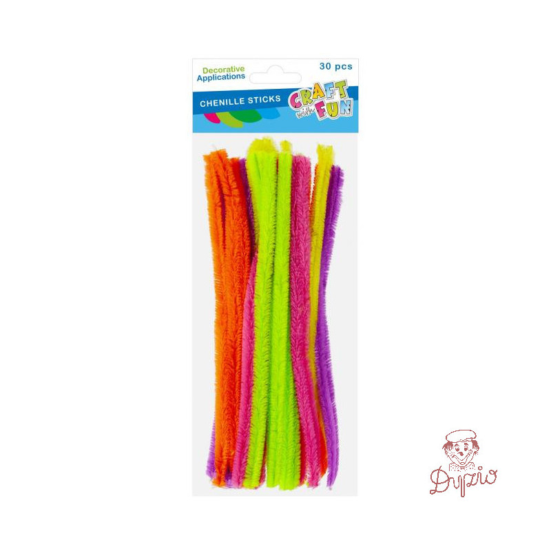 Druciki kreatywne mix kolorów 30cm op. 30szt. 567266 CRAFT WITH FUN