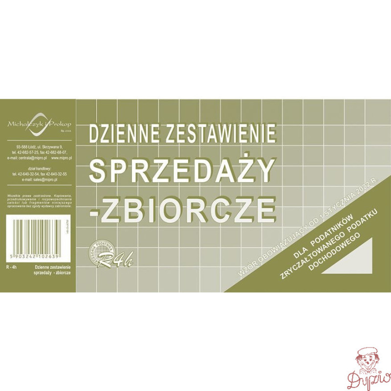 R-4h Dzienne zestawie sprzedaży-zbiorcze 1/3 A4 Michalczyk i Prokop