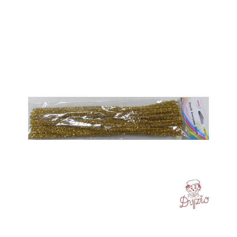 Druciki kreatywne dr15 złote metaliczne 30cm (40) BREWIS