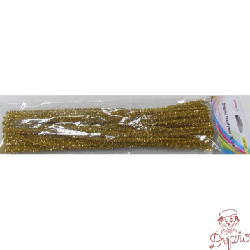 Druciki kreatywne dr15 złote metaliczne 30cm (40) BREWIS