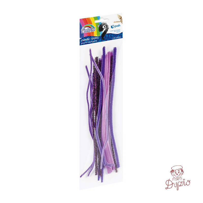 Druciki kreatywne 30cm fioletowe (20) GR-CH020 FIORELLO 170-2613