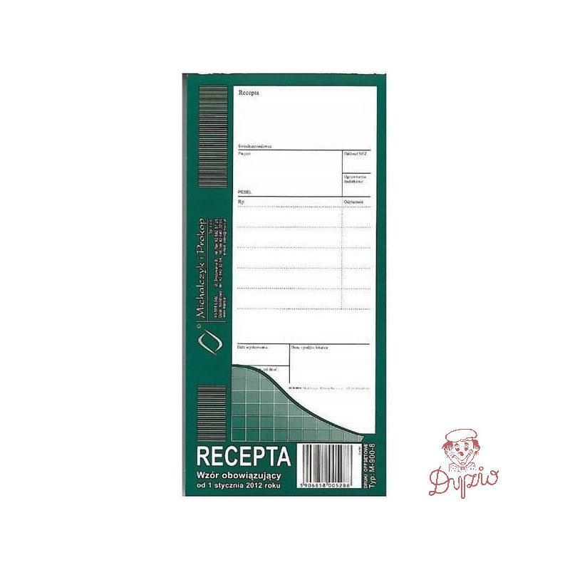 M-900-8 Recepta-zwykła(60ka) (Mz/Pom-31) MICHALCZYK I PROKOP