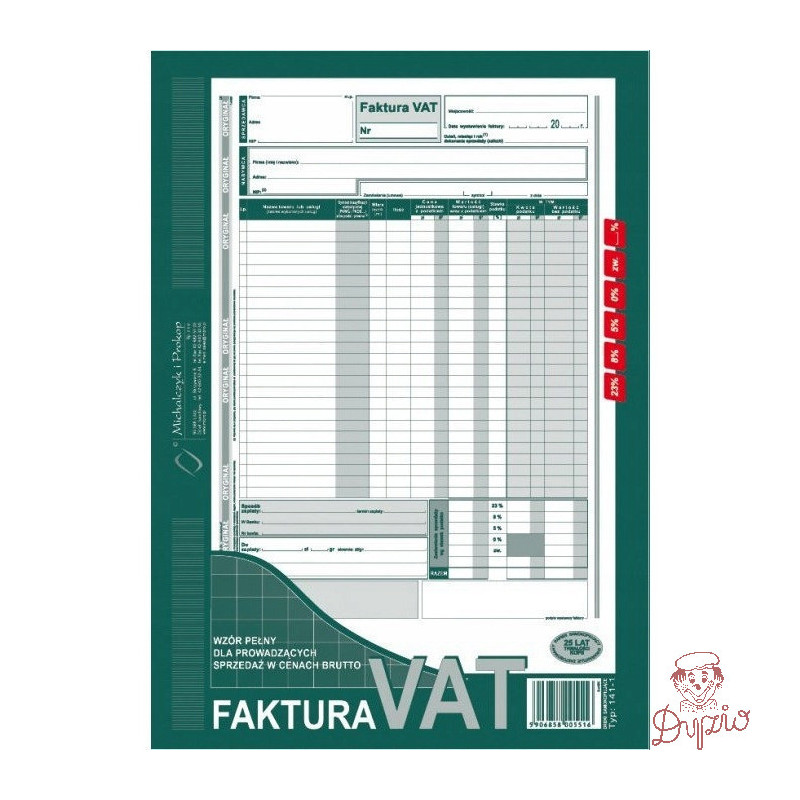 141-1E Faktura A4 brutto peł.N! MICHALCZYK I PROKOP