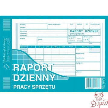 790-3 Raport dzienny pracy sprzętu A5 MICHALCZYK I PROKOP