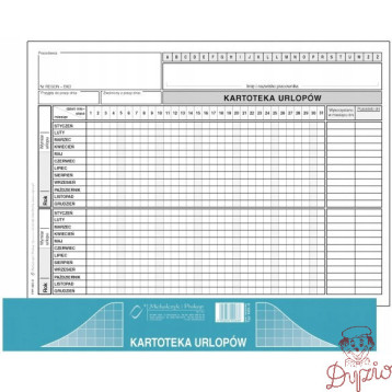 525-3 KU Kartoteka urlop.A5(20 MICHALCZYK I PROKOP