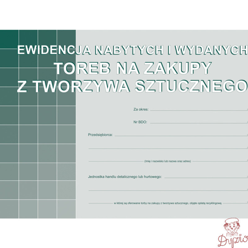 S-200-3 Ewidencja nabytych i wydanych toreb na zakupy z tworzywa sztucznego MICHALCZYK I PROKOP