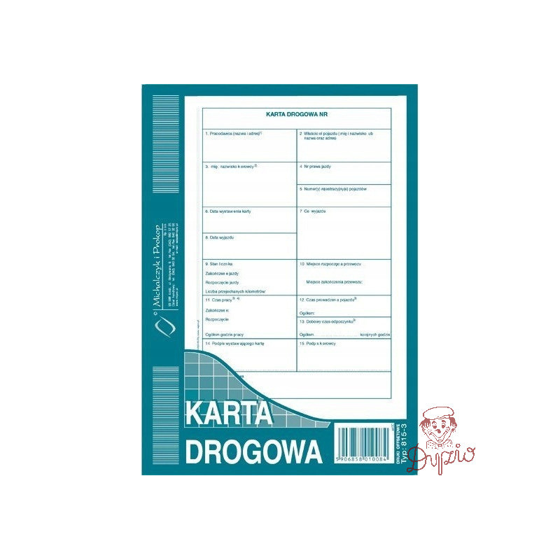 Karta drogowa A5 Numerowana 815-3N