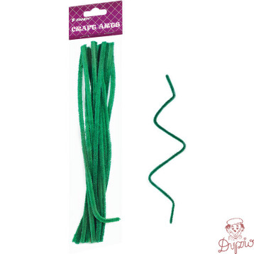 Druciki kreatywne zielone 6mm, dł.30cm (15) FANDY 170-2547