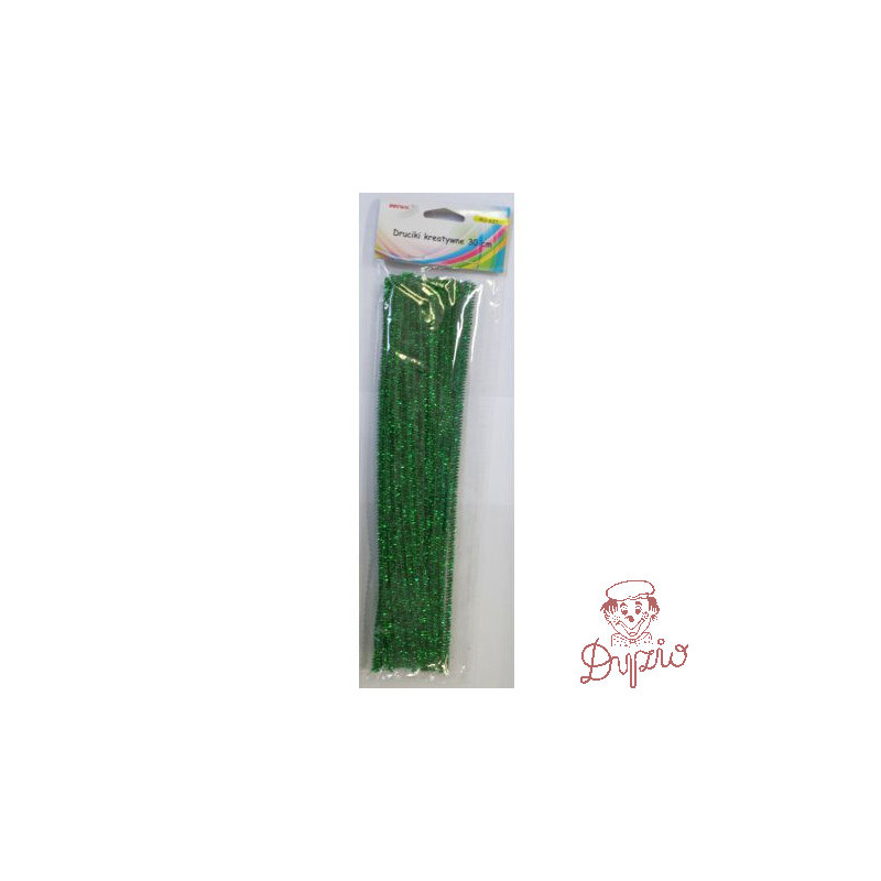 Druciki kreatywne dr17 zielony metaliczne 30cm (40) BREWIS