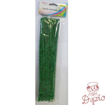 Druciki kreatywne dr17 zielony metaliczne 30cm (40) BREWIS