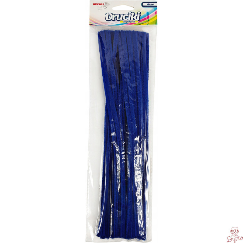 Druciki kreatywne DR34 granatowy 40szt. 30cm BREWIS