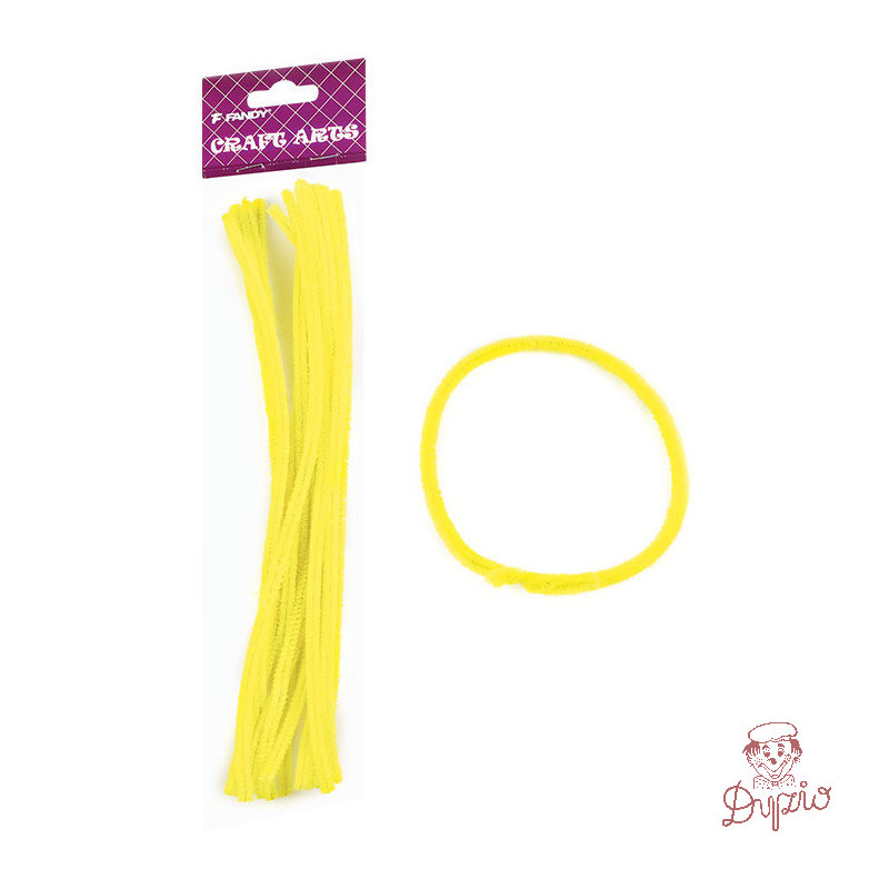 Druciki kreatywne żółte 6mm, dł.30cm (15) FANDY 170-2548