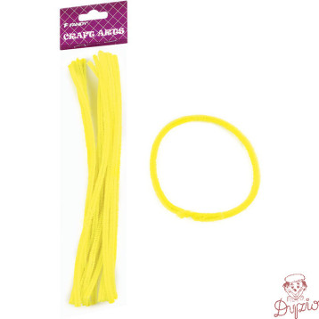 Druciki kreatywne żółte 6mm, dł.30cm (15) FANDY 170-2548
