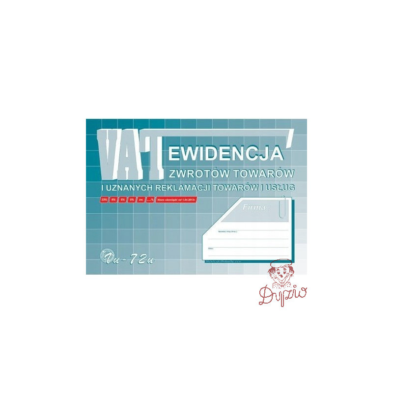 Vu72-u Ewidencja VAT zwrot tow.i uznan. reklamacji A4 Michalczyk i Prokop
