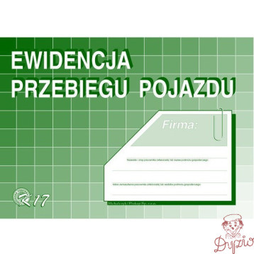 K17 Ewidencja przebiegu pojazdu (bez kosztów) A5 Michalczyk i Prokop