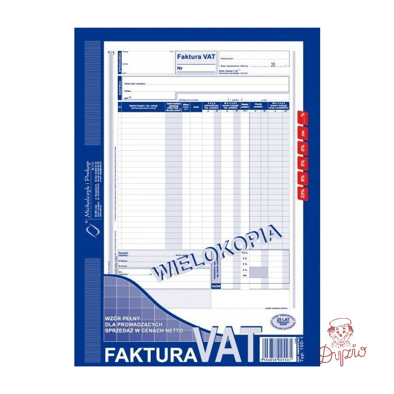 100-1N/E Faktura VAT A4-wielokopia Michalczyk i Prokop