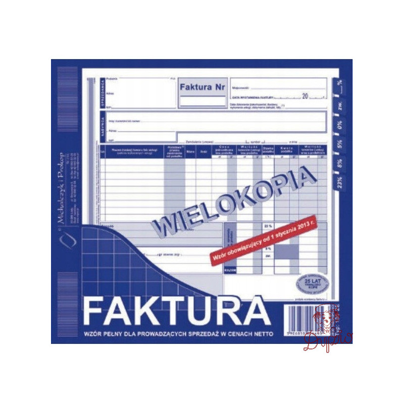 100-2E Faktura VAT 2/3 A4 80kartek wielokopia Michalczyk i Prokop