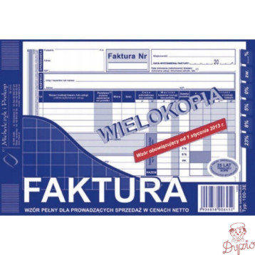 100-3E Faktura VAT A5 wielokopia Michalczyk i Prokop