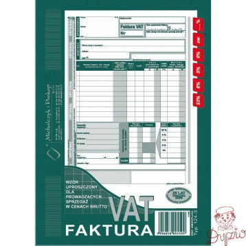 124-3E Faktura VAT brutto A5piN! (pion-upr.)MICHALCZYK I PROKOP