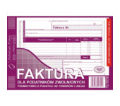 203-3E Faktura dla podatników zwolnionych z VAT A5 (o+1k) MICHALCZYK