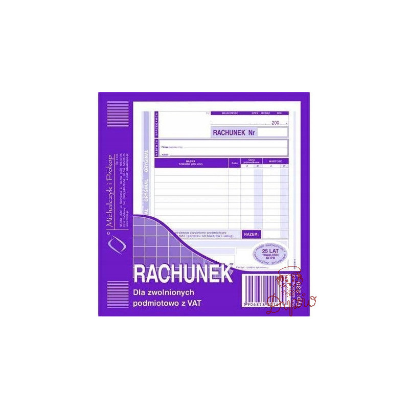 230-4 Rachunek MICHALCZYK&PROKOP 2/3 A5 80 kartek