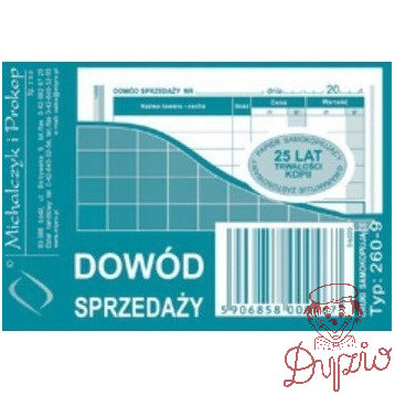 260-9 Dowód sprzedaży A7 80 kartek Michalczyk i Prokop