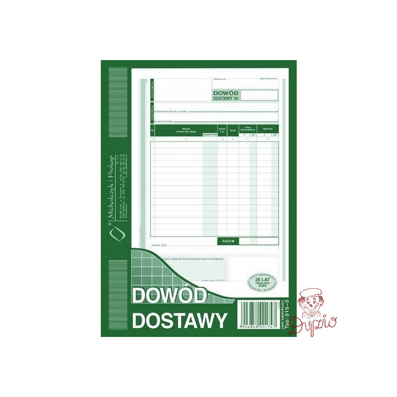 315-3 Dowód dostawy A5 80 kartek Michalczyk i Prokop