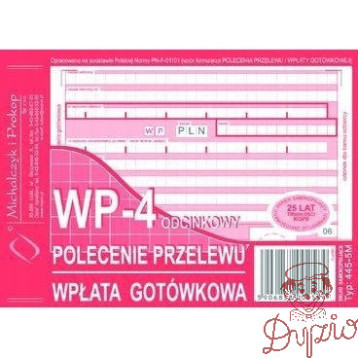 445-5M Polecenie przelewu (1+3) A6 80kartek Michalczyk i Prokop