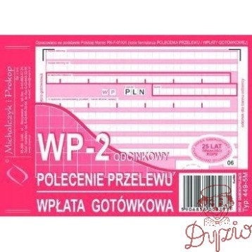 449-5M Polecenie przelewu (1+1) A6 80kartek Michalczyk i Prokop